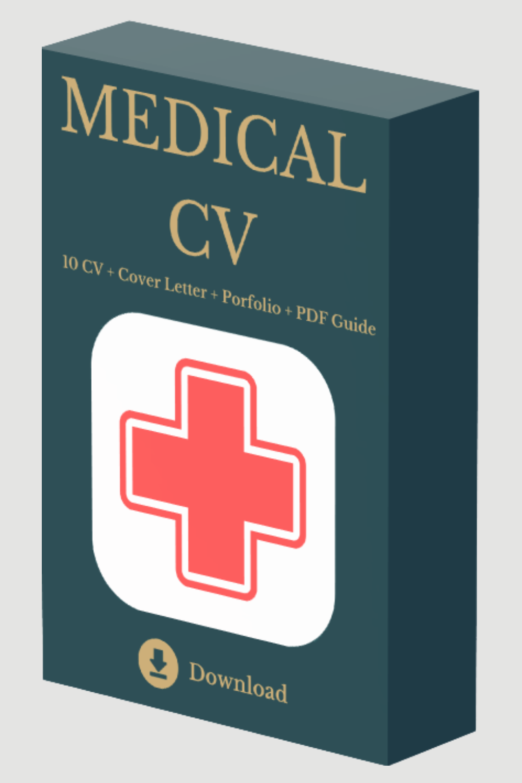 Medical CV Pack – 10 Editable Resume Templates + Cover Letter + Portfolio + PDF Writing Guide  For Doctors, Nurses & Medical Students